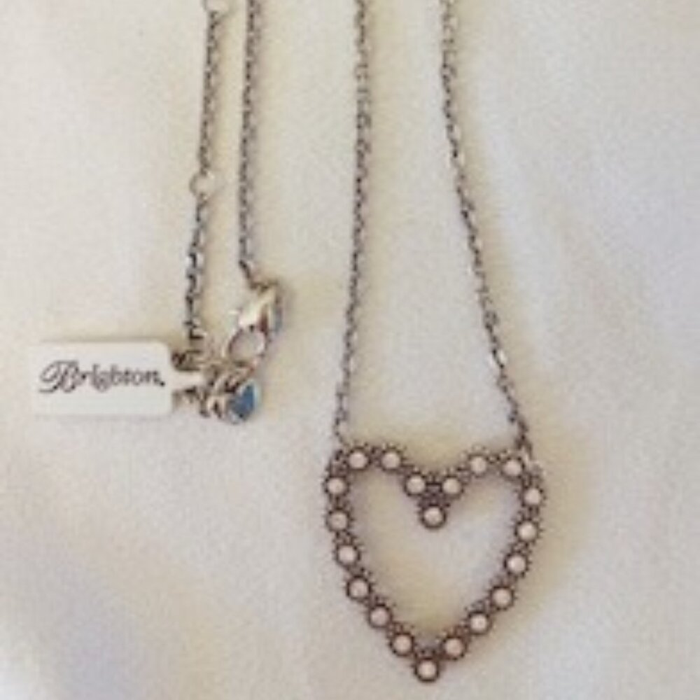 Brighton Twinkle Floating Heart Necklace Silver